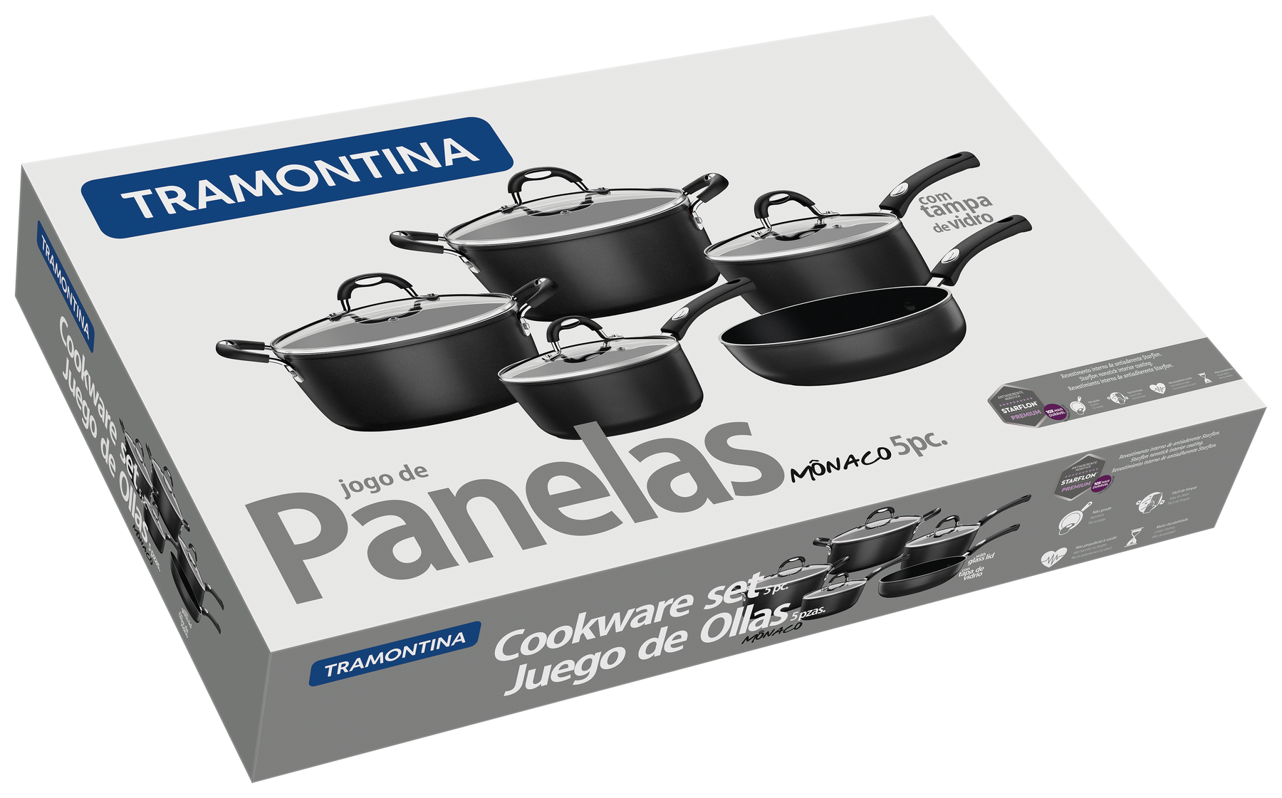 Jogo de Panelas Tramontina Mônaco