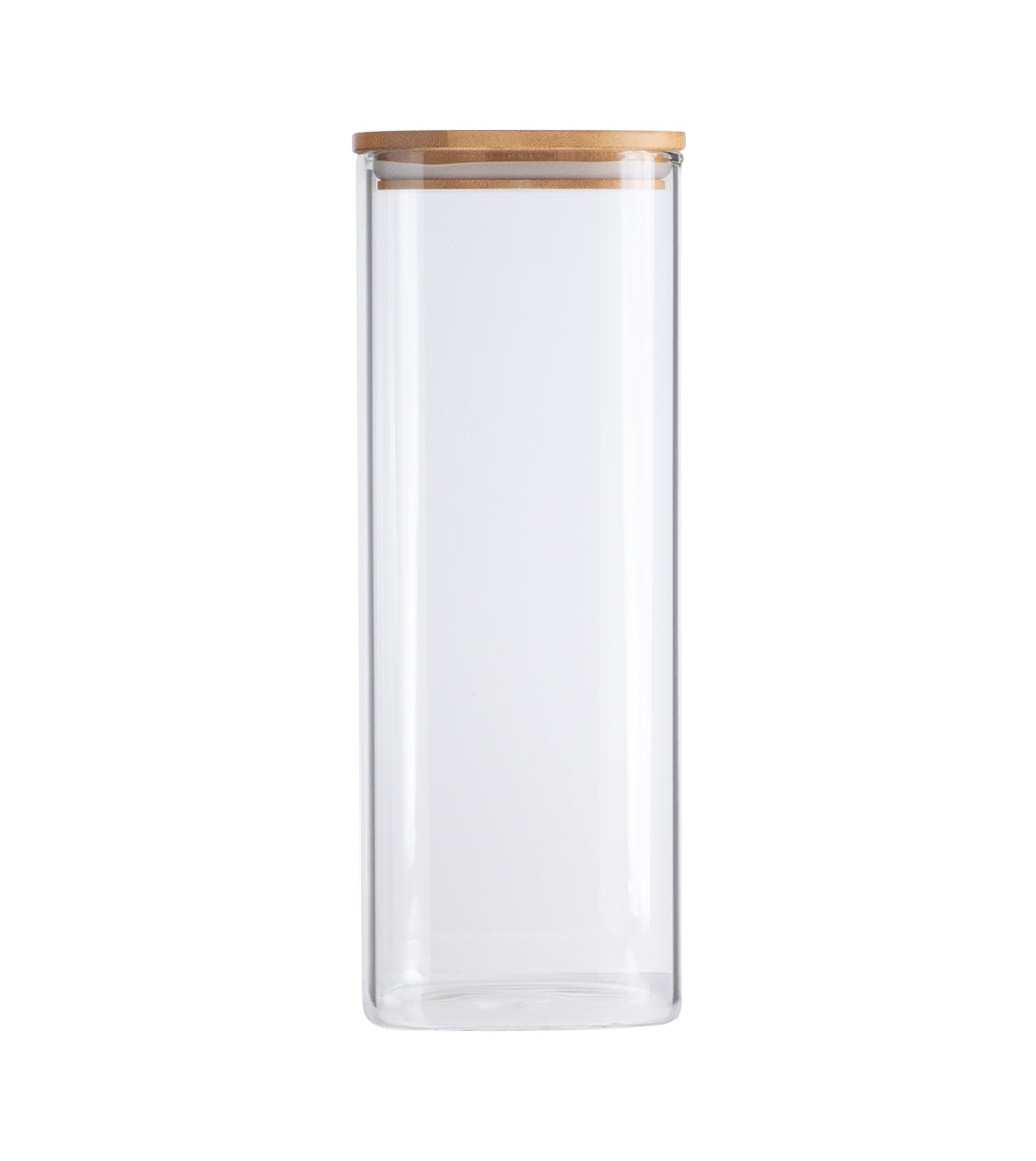 Pote de Mantimentos 1,9L com Tampa de Bambu
