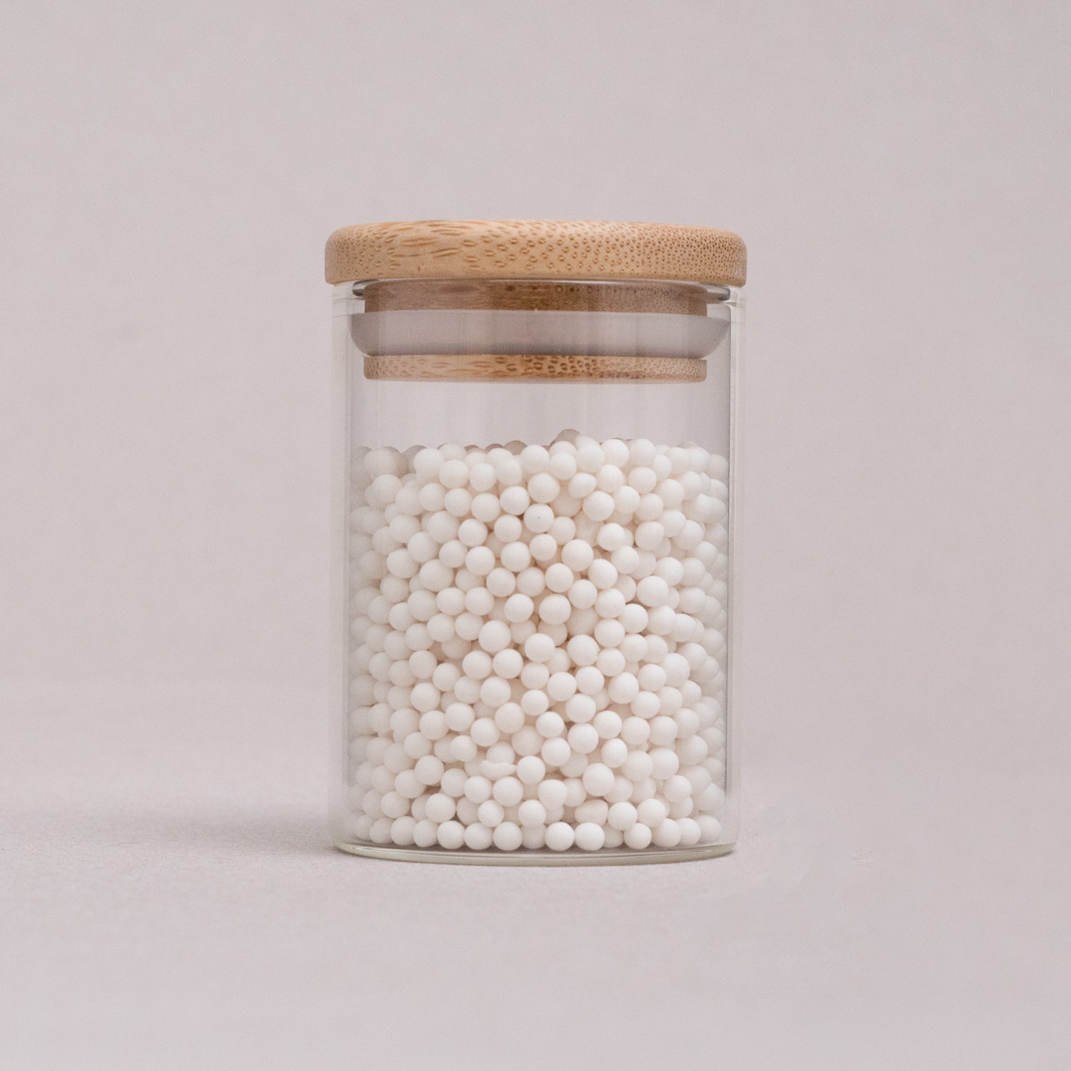 Pote de Vidro Borossilicato com Tampa de Bambu e Vedação de Silicone