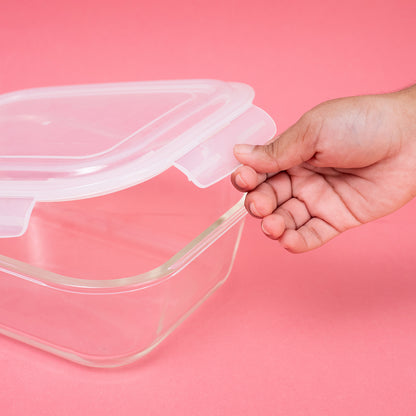 Pote Hermético de Vidro Quadrado 2,2L Oikos