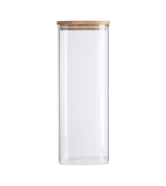 Pote de Mantimentos 1,9L com Tampa de Bambu