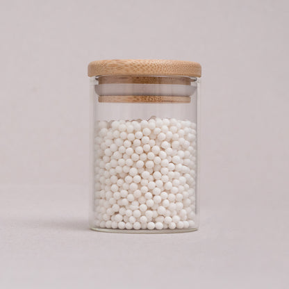 Pote de Vidro Borossilicato com Tampa de Bambu e Vedação de Silicone