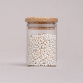 Pote de Vidro Borossilicato com Tampa de Bambu e Vedação de Silicone